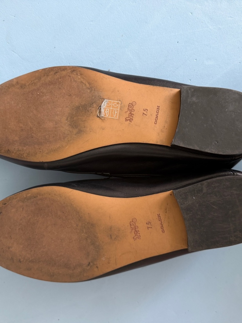 Coach Haley Leather Black Horsebit Loafers with Gold Hardware - Picture 4 of 7